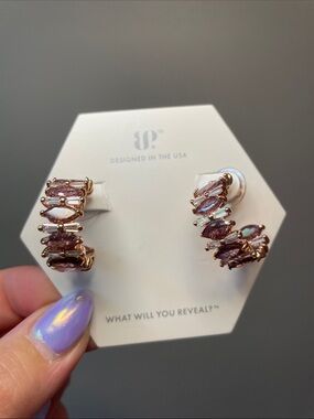 Bomb Party "Wowed By You" Amethyst Ice Crystal on Rose Gold $138 MSRP